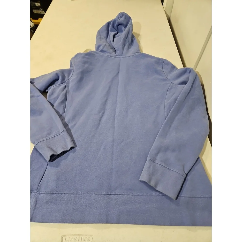 The North Face Hoodie Womens Large Blue Long Sleeve Logo Sweatshirt (629